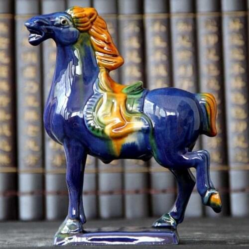 Feng Shui Horse Creative wine cabinet ornaments . Horse retro room furnishings , desk Home Decoration