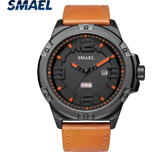 Men Watches Big Dial Casual Alloy Analog Digital Mens Wristwatch Sports Waterproof relogio 1313 Quatz Watches Bracelet Leather