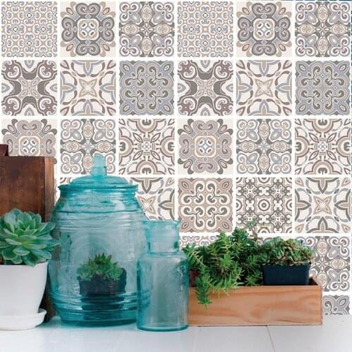 Strip Tiles Wall Sticker for Kitchen Stairs Decoration Ceramics Wall Decals Tiles Art Wallpaper Customed Morocco Arabic Retro