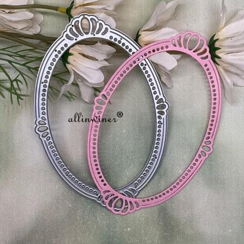 New Fancy Oval Frame Metal Cutting Dies Stencils For DIY Scrapbooking Decorative Embossing Handcraft Die Cutting Template