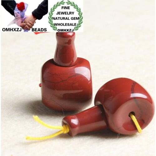 OMHXZJ Wholesale ZB467 1214161820mm DIY Jewelry Making Tibet Guru Bracelet Necklace Joint Natural Fine Red Stone 3 Holes Beads