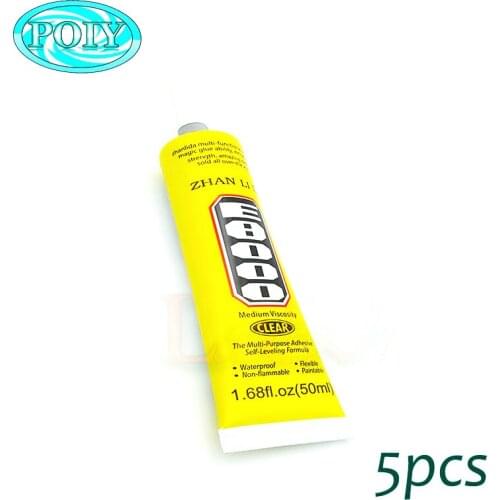 Wholesalers 5 Tubes E8000 Glue 50ml Multipurpose Adhesive Diy Jewelry Fix Touch Screen Glass Glue