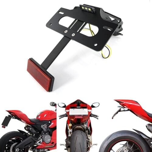 Fit For Ducati 1199 1299 Panigale 899 959 Panigale License Plate Holder Bracket Rear Tail Tidy Fender Eliminator kit Aluminum