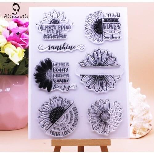 Sunflower&Sunshine CLEAR STAMPS Scrapbooking Handmade Card Album Paper Craft Rubber Transparent Silicon Stamp Alinacutle