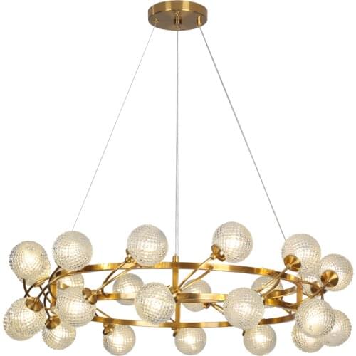 New Modern Luxury Chandeliers Nordic Fashion Living Dining Room Bedroom Glass Hanging Lamp Gold Indoor Decor Light Fixture