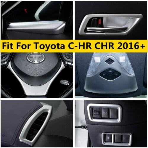 Roof Reading Light / Front Triangle Pillar A Decor Cover Trim Matte ABS Accessories Interior Fit For Toyota C-HR CHR 2016 - 2021