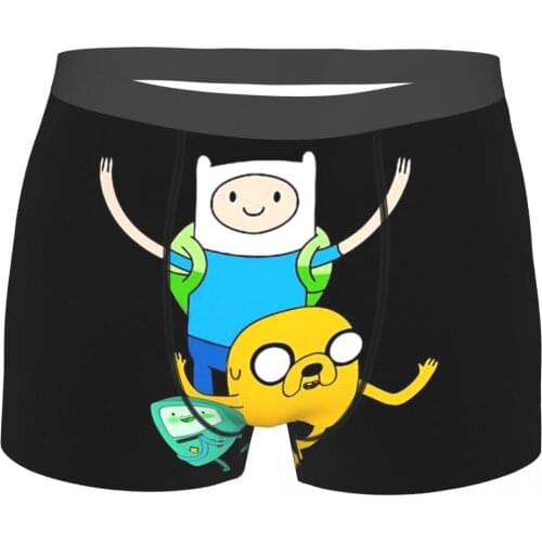 Finn Jake BMO Balck Adventure Time Finn Jake BMO Bubblegum TV Underpants Homme Panties Male Underwear Print Shorts Boxer Briefs