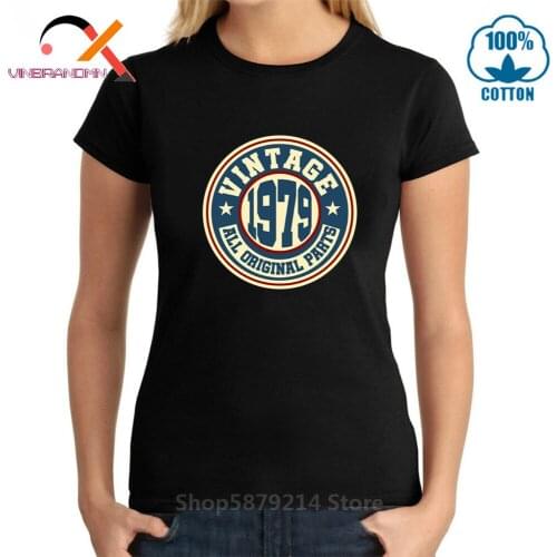 Vintage 1979 All Original Parts T shirt mom mothers day Tee Retro Golden Sliver Wedding T-shirt Date of Marriage Birthday shirt