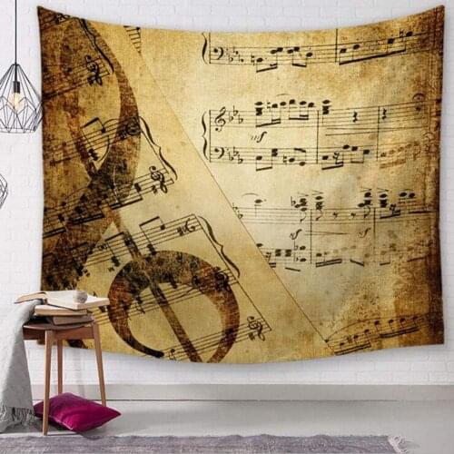 Vintage Music Note Tapestry Stave Custom Decoration