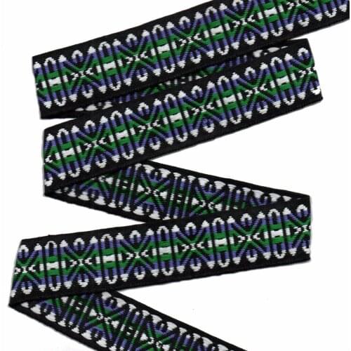 ZERZEEMOOY NEW 1-1/4" 30MM 10YARD/SETS DOUBLE FACE GEOMETRIC JACQUARD RIBBON MZZD17061605