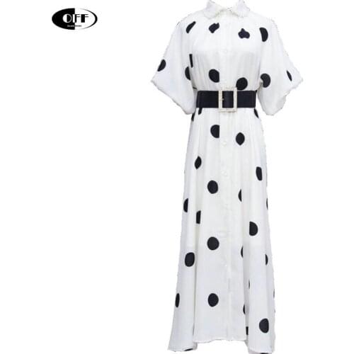 Women maxi Dress Summer Dot Puff Sleeve Retro Elegant Long Dresses White Chiffon Party Club Plus Size Split vestidos robe