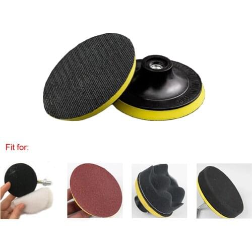 1pc 3' 4' 5' 6' 7' inch Polish Disc Self-adhesive Polishing Pad Backing Pad Car Polisher Drill Rod M10 M14