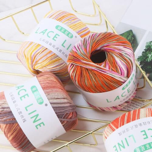 1pcs 40g/ball Yarn Fancy Dyed Lace Thread Baby Hand-woven Wool Baby Skin-friendly Comfortable Lace Thread Yarn