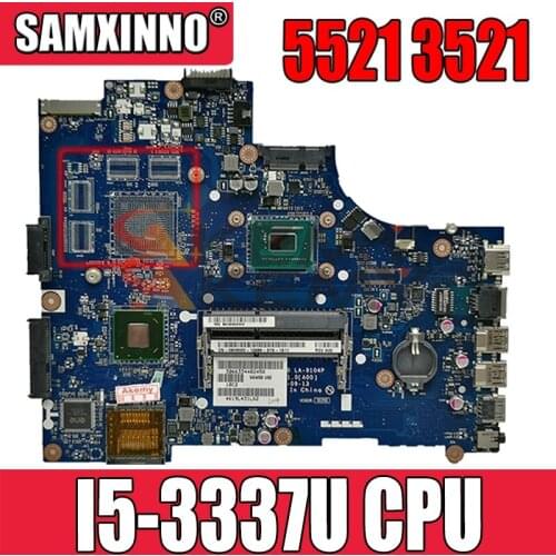 100% working For Dell Inspiron 5521 3521 motherboard with SR0XL I5-3337U 0760R1 CN-0760R1 760R1 VAW00 LA-9104P mainboard