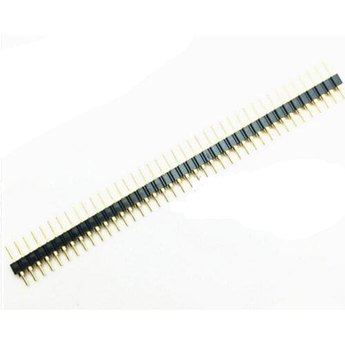 20pcs 1x40 Pin 2.54mm Pitch DIP Single Row Round Pin Round Pinr Connector 40P