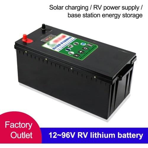36V RV LiFePo4 Lithium Battery Large Capacity 100AH 200AH Solar Charging