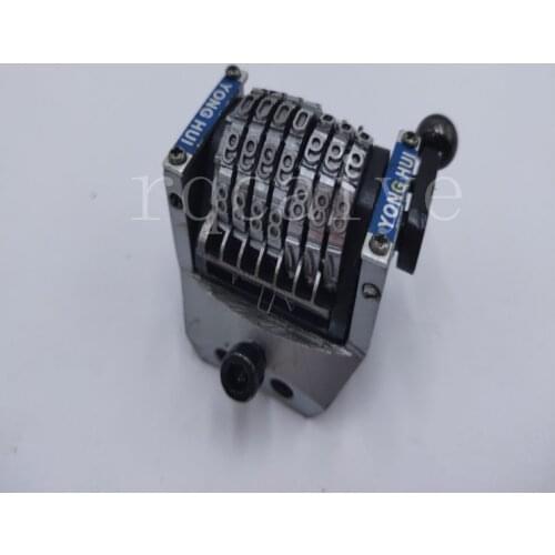5 pieces 3 sinking GTO 7-digits numbering machine vertical , jump moth 0987654......sides 22.3
