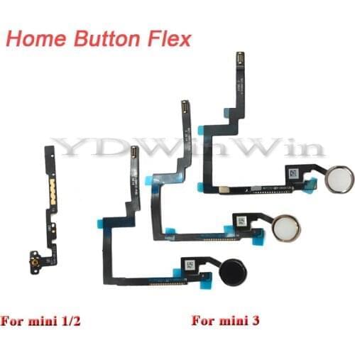 50pcs Home Button Flex Cable Menu Connector Ribbon Assembly For iPad mini 1 2 3