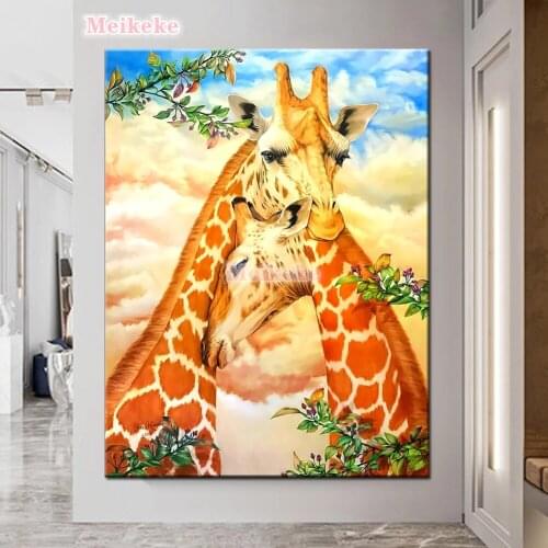 Diy 5D Giraffe Full Diamond Painting cross stitch kits art High Quality Animal 3D paint by diamonds Home Furnishing decoration