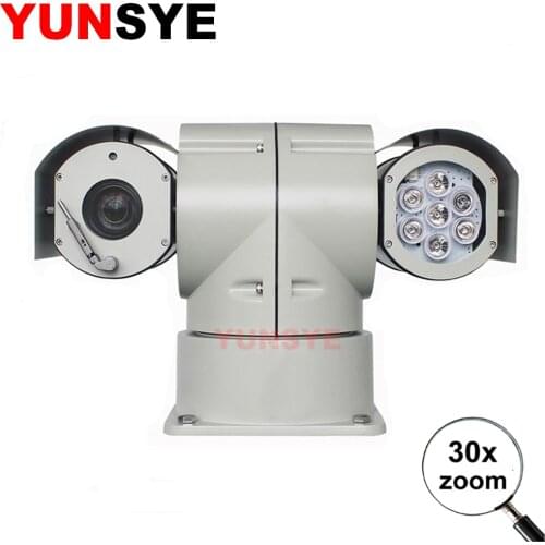 Car PTZ YUNSYE 1080P 5MP AHD CVI TVI CVBS smart ptz camera high speed 30x zoom IR 100m outdoor CCTV video surveillance RS485