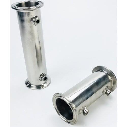 Free Shipping 2"(51mm) OD64 Sanitary Tri Clover Spool Tube/Pipe With Thermo Ports Diameter 4.2 mm And 6.2mm,Tri Clamp Pipe