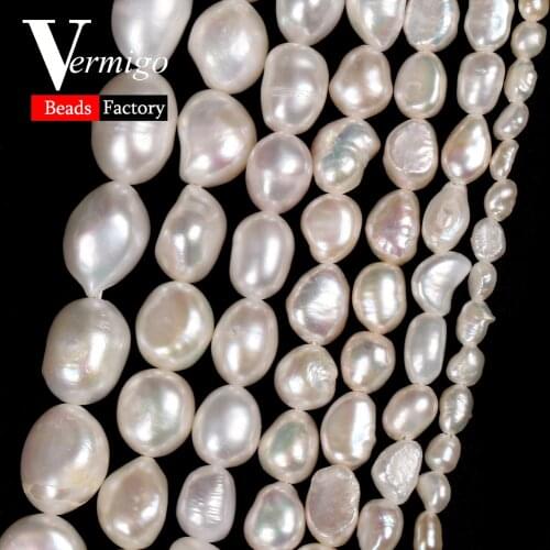 3mm-10mm Natural White Pearls Beads Irregular Freshwater Pearl Spacer Beads for Jewelry Making Diy Bracelet Necklace