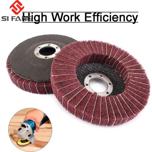 2/5/10Pcs 4.5" 115mm Nylon Fiber Flap Wheel Disc 240 Grit For Angle Grinder Dremel Accessories