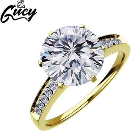 GUCY 1 Carat Moissanite Wedding Rings For Women Top Quality 100% 925 Sterling Silver Jewelry Gift
