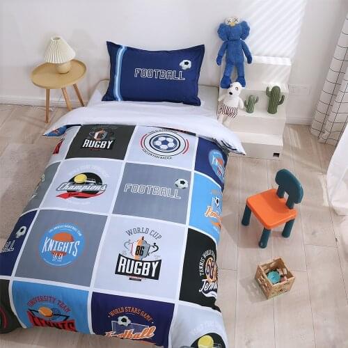 Football Game Bedding Set Sport Duvet Cover for Kids Nordic Home Custom Luxury 3D Quilt Boys Bed Set King Size Bedroom Decor