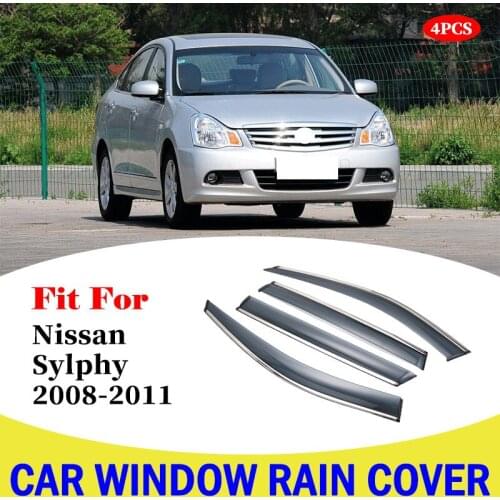 Car Window Rain Visor Car Windows Protection Rain Shield Visor Cover Fit For Nissan Sylphy 2008-2011 car-styling accessories