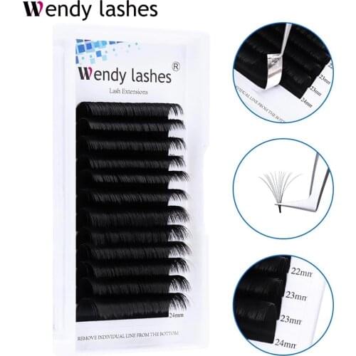 20MM Super Long Easy Fanning Eyelash Extensions Blooming Volume Eyelashes Auto Fans Camellia Individual Lash Extension Supplier