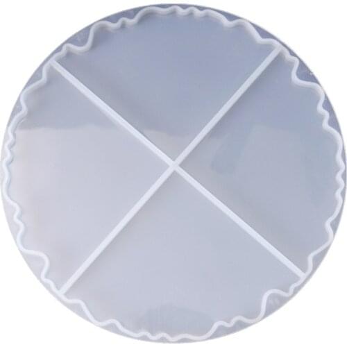 Irregular Wave Round Cup Tray Coaster Cup Mat ilicone Mold Resin For Resin Epoxy Resin Mold Jewelry Tools Making