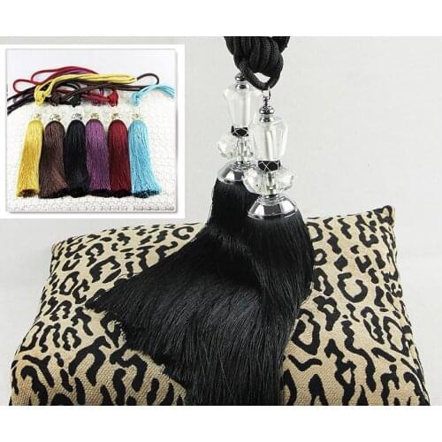 New Large Crystal Beaded Tassel Curtain 8 colors Tieback /hold backs with 600g /pair