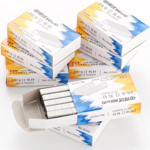 Normal 26/6 Staples 1000 Count/Box Silver Metal Office Standard Stapler Staples 26 / 6 Binding Machine Office School Supplies
