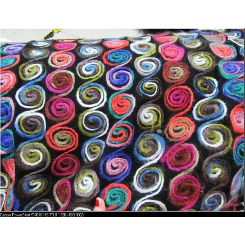 Polyester cotton fabric with black background