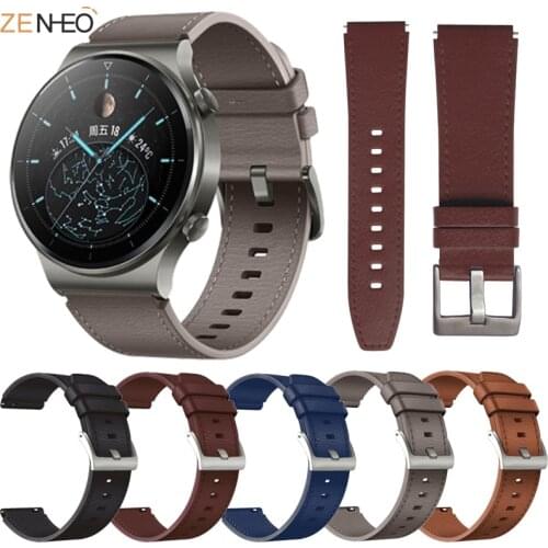 Watch strap 22mm leather for Xiaomi Huami Amazfit GTR 47mm/GT 2pro 2e/Stratos 3 2 2S Bracelet Band Sport Wristband Correa