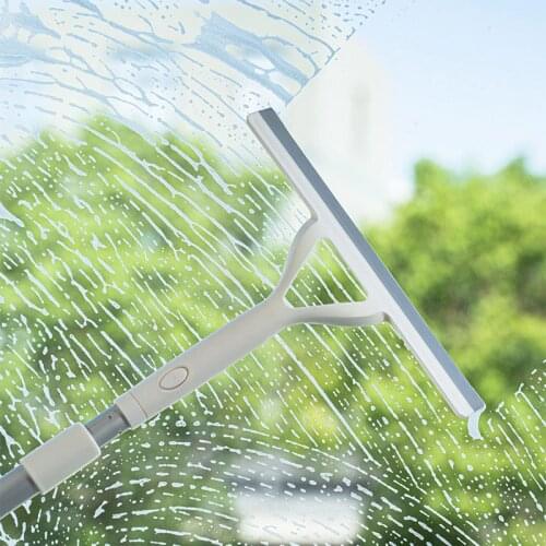 YOREDE Telescopic Rod Glass Wiper High-Rise Long Handle Cleaning Brush For Washing Windows Multifunction Window Cleaner Scraper