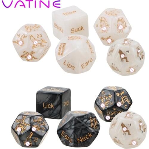 VATINE 5 pcs/set Sex Dice Love Sexy Posture Bar Toy Couple Gift Sex Toys for Couple Adult Sex Toys Humour Gambling Adult Games