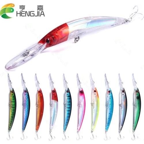 HENGJIA 12 Colors 23CM 17.5G Minnow Fishing Lure Laser Artificial Bait 3D Eyes Fishing Wobblers Bait Crankbaits Fishing Tackle