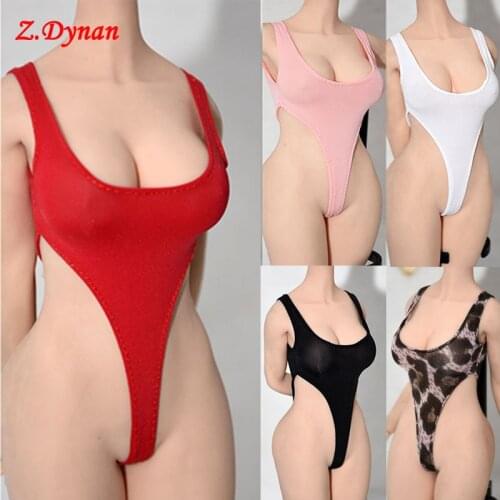 1:6 Scale female doll clothes sexy Ice Silk high open swimsuit Wetsuit Mode for tbl ph 12 inches Action Figure