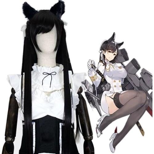 Game Azur Lane Cosplay Atago And Takao Cosplay Wigs Women Hair Halloween Carnival Azur Lane Cosplay Wigs women synthetic wigs