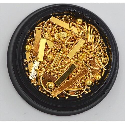 1pot 3D Stainless Steel Beads Nails Decorations Rivets Metal Multi Studs Rhinestone DIY Manicure Nail Art Decoration