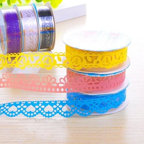 1pc/lot DIY Lace Decorative Tape Plastic Sweet Washi Tape for Photo Album Scrapbooking Masking Tape