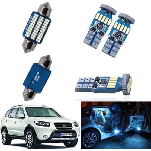 13PCS Car LED Interior Canbus Festoon-31mm Map Dome Trunk License Plate Lights Interior Light Kit For 2007-2012 Hyundai Santa Fe