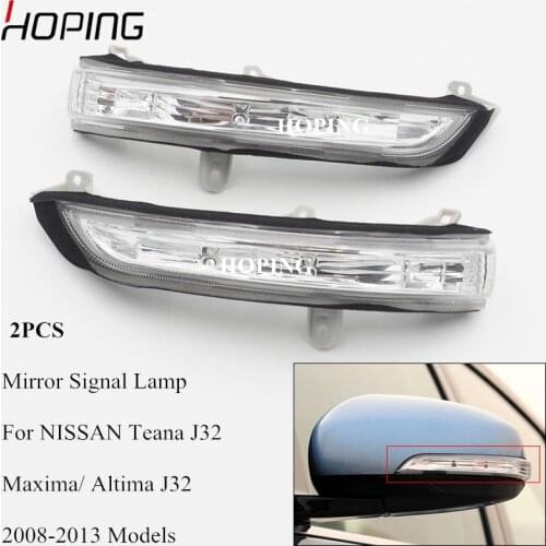 Hoping Left Right 2PCS Rearview Side Mirror Signal Lamp Light For NISSAN Teana Maxima Altima J32 2008 2009 2010 2011 2012 2013