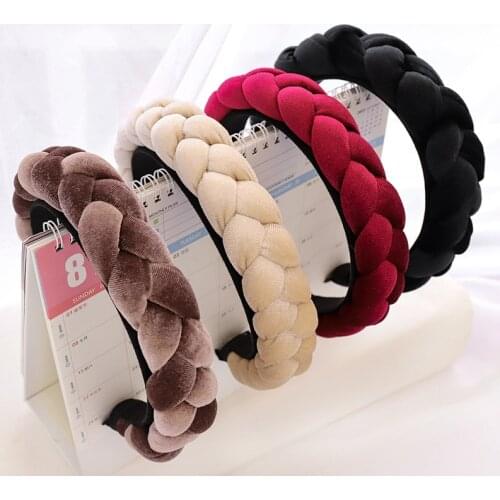 New Product Headband Ethnic Style Braid Headdress Handmade Flannel Headband Hair Accessories Hair Accessories for Women