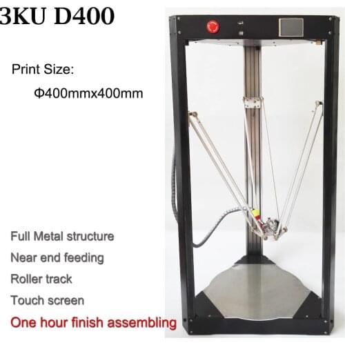 2018 Full Metal big Delta 3d Printer for industry use half-assembled Near distance extrusion MOQ 10 sets