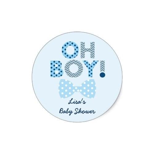 3.8cm Bow Tie Little Man Oh Boy Stickers