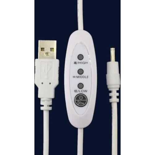 5pcs 5V usb Three-speed Temperature Switch Control Line For Heating Eye Mask Temperature Control Timing 3-speed