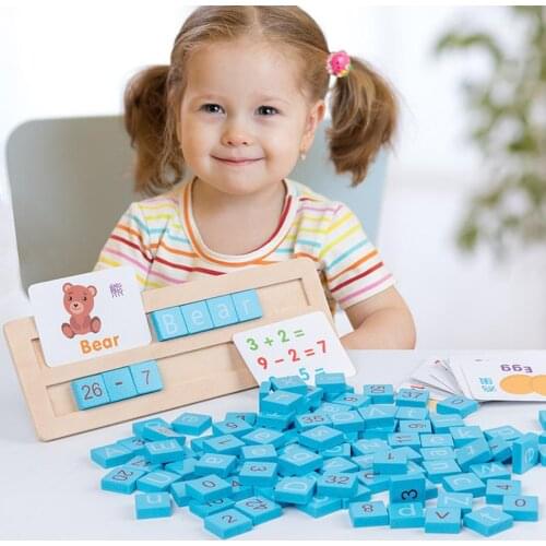 English Spelling Alphabet Montessori Letter Math Game Early Educational Toy